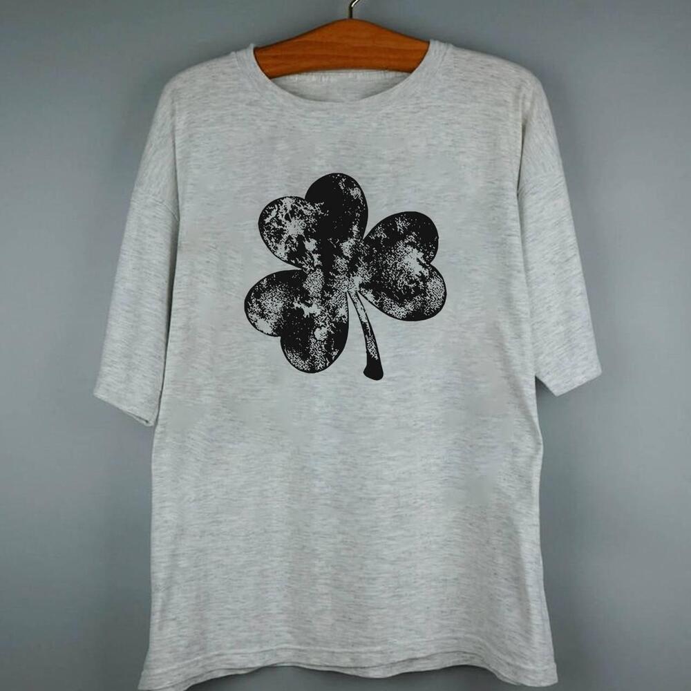 Lucky Shamrock Ash Grey T Shirt
